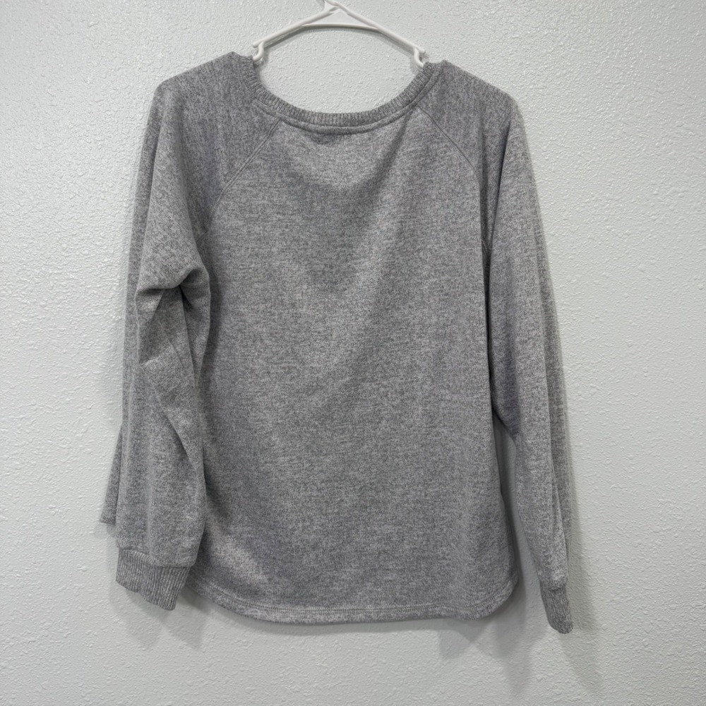 Live Love Lounge Karen Neuburger Gray Heathered Pajama Top XL 1609489